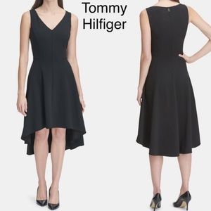Tommy Hilfiger High Low Fit&Flare Dress Navy blue